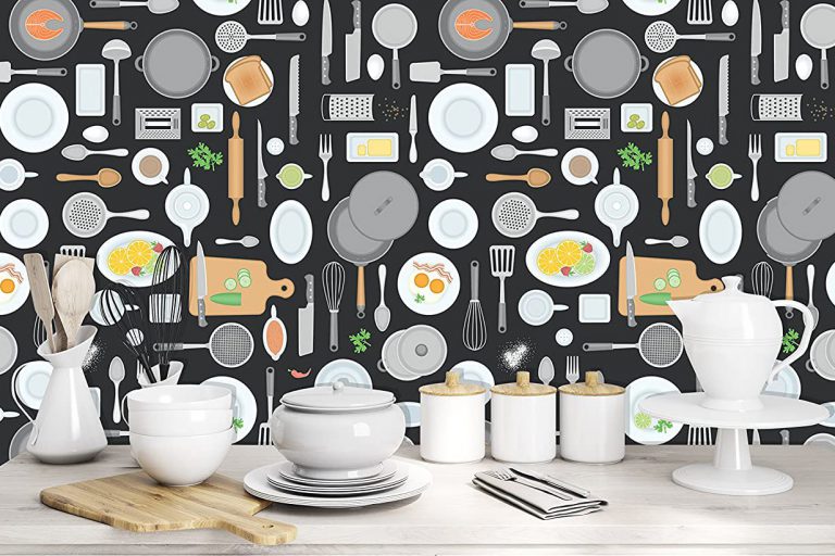 kitchen wallpaper 1 استفاده از پوستر دیواری در آشپزخانه