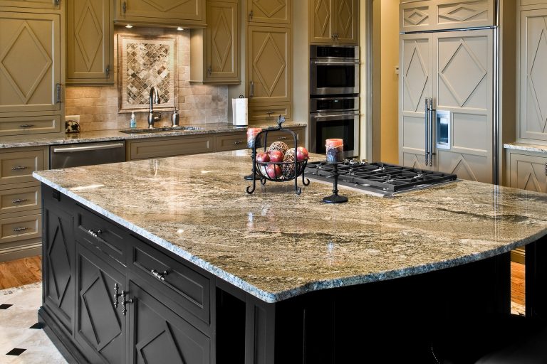 Granite kitchen cabinets کابینت آشپزخانه با سنگ گرانیتی